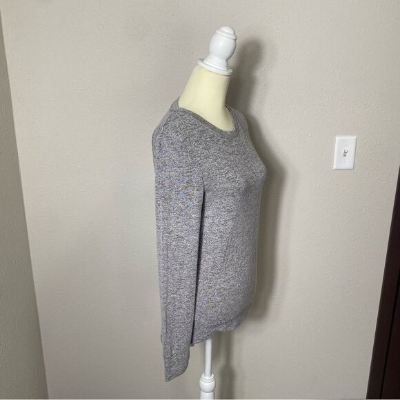 Cuddl Duds Soft Knit Gray Heathered Classic Long Sleeve Crewneck Sweater Women M - Picture 9 of 16